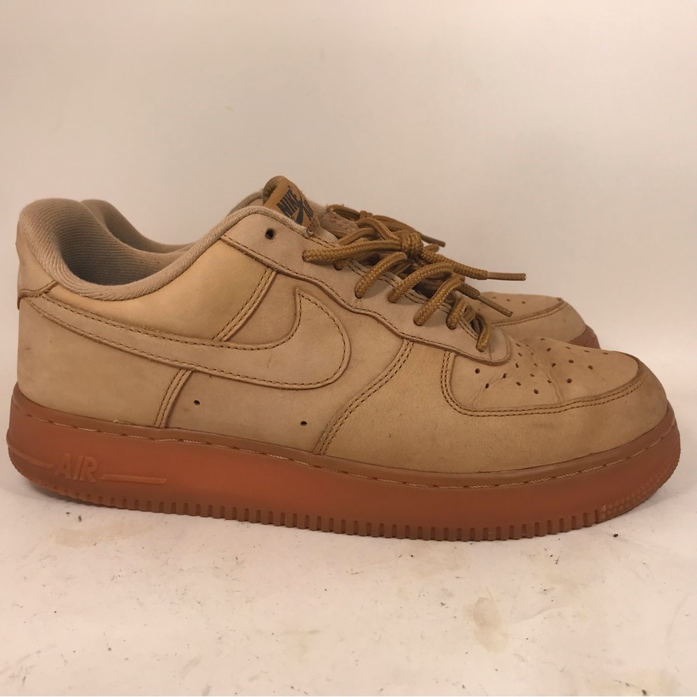 Nike Air Force 1 '07 WB Flax Gum Light Brown Mens Sneakers AA4061-200 Sz 9
